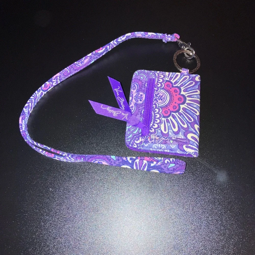 Vera Bradley Purple and Pink ID wallet - Picture 2 of 3